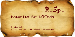 Matusits Szilárda névjegykártya